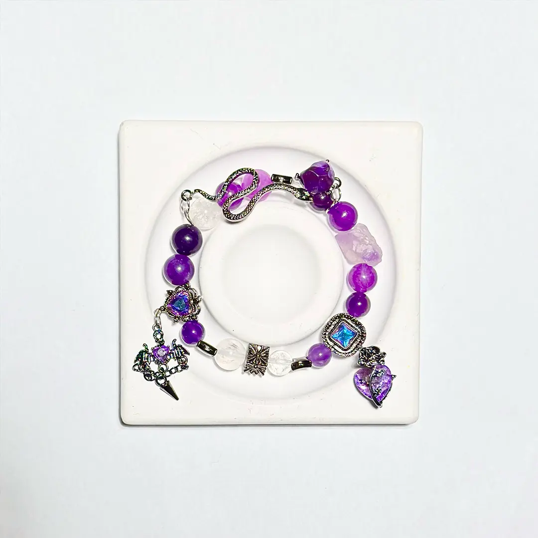 【Crystal】Rune Purple Realm for Key/Phone Chain/Bracelet- Open in live