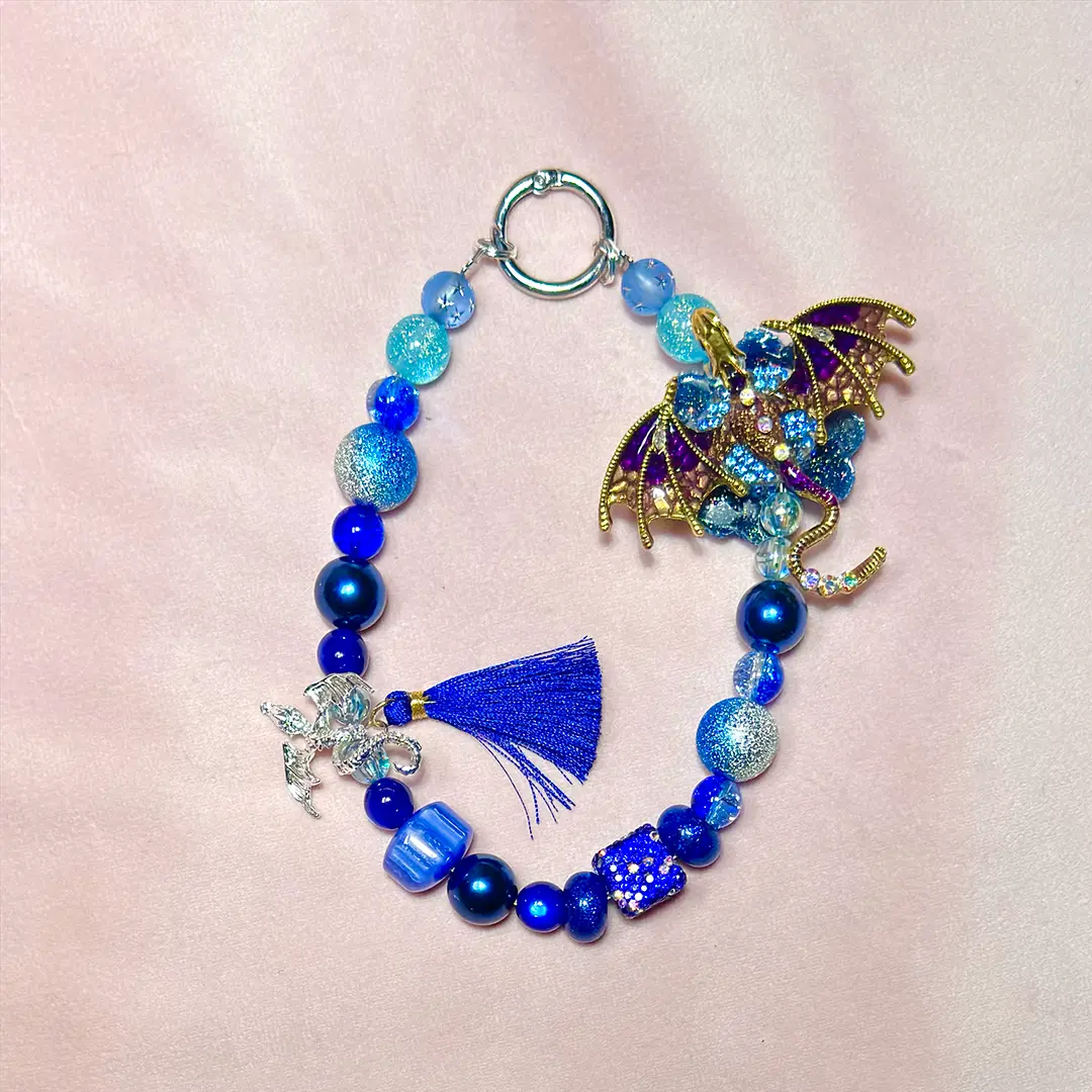 Moon Night Dragon for Key/Phone Chain/Bracelet/Hanging/Pen - Open in live