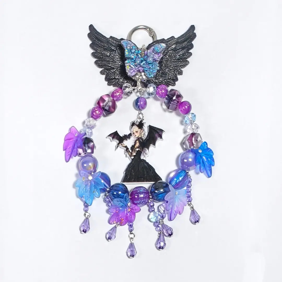 Halloween-Midnight Witch for Bracelet/Hanging/Pen - Open in live
