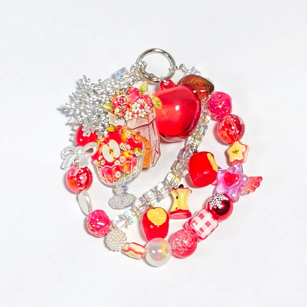 Christmas Apple for Bracelet/Hanging/Phone Chain/Pen - Open in live