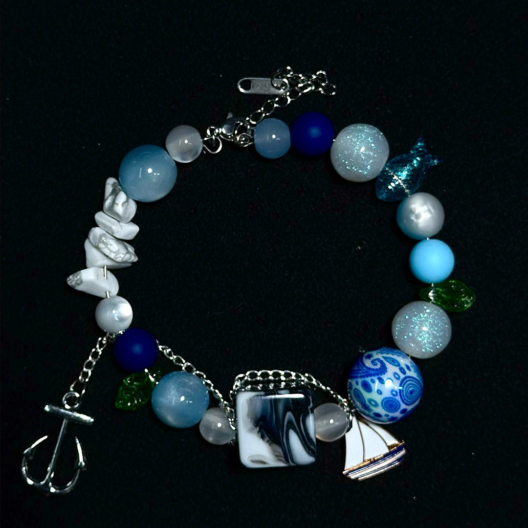 Santorini Greece for Key/Phone Chain/Bracelet/Necklace- Open in live