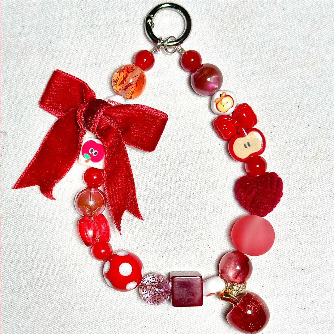 Xmas Apple Glam for Phone Chain/Car Hanging/Pen- Open in live