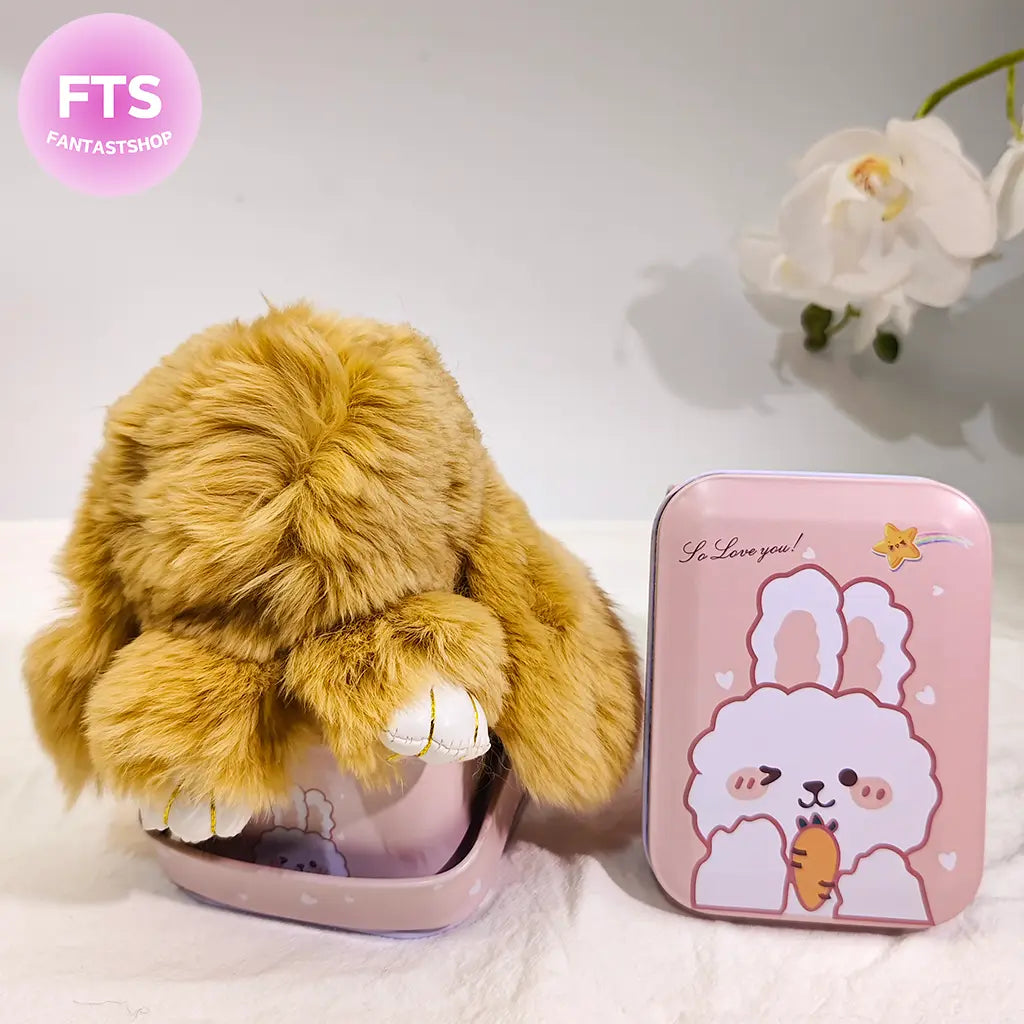 【🐰EASTER SPECIAL】Handmade Bunny Keychain with Designed Tin Box