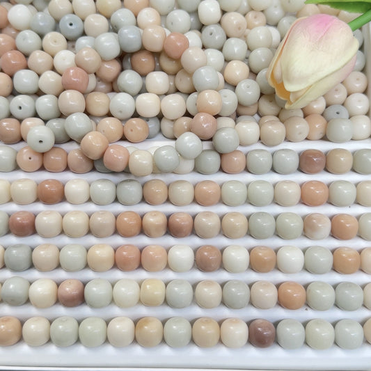 【HOT】【13mm Peach & Offwhite】 Fantast High Quality Natural Bodhi Beads