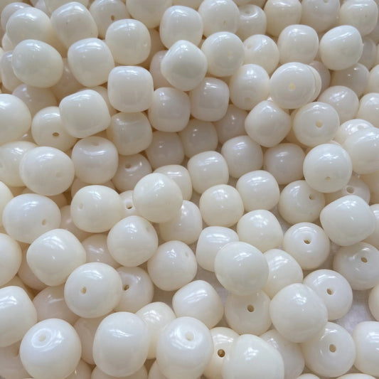 【NEW】【 8*10mm White Barral】 Fantast High Quality Natural Bodhi Beads