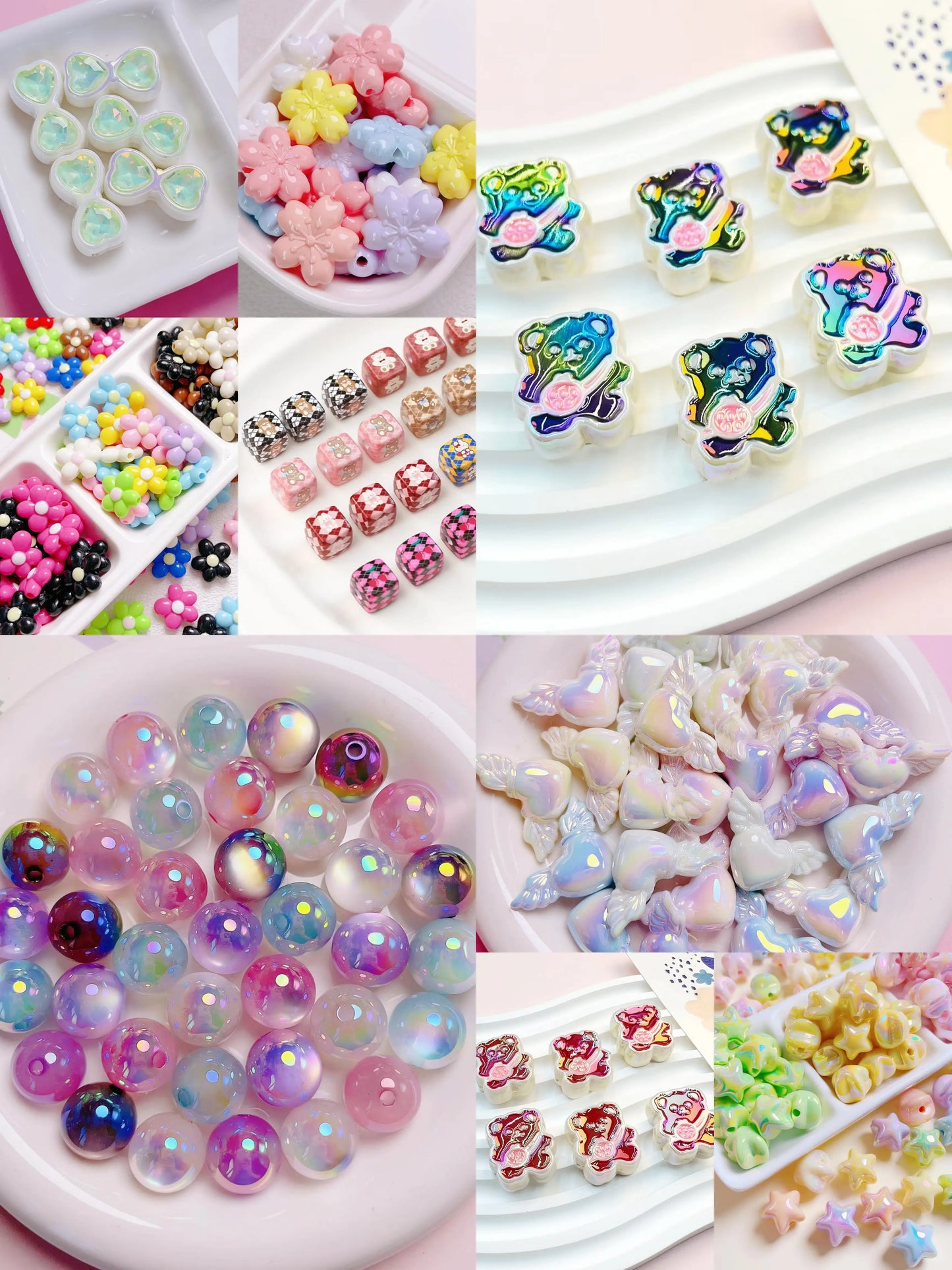 DIY Acrylic Beads Blind Bags for Beadable Pen/ Key Chain - Open in live