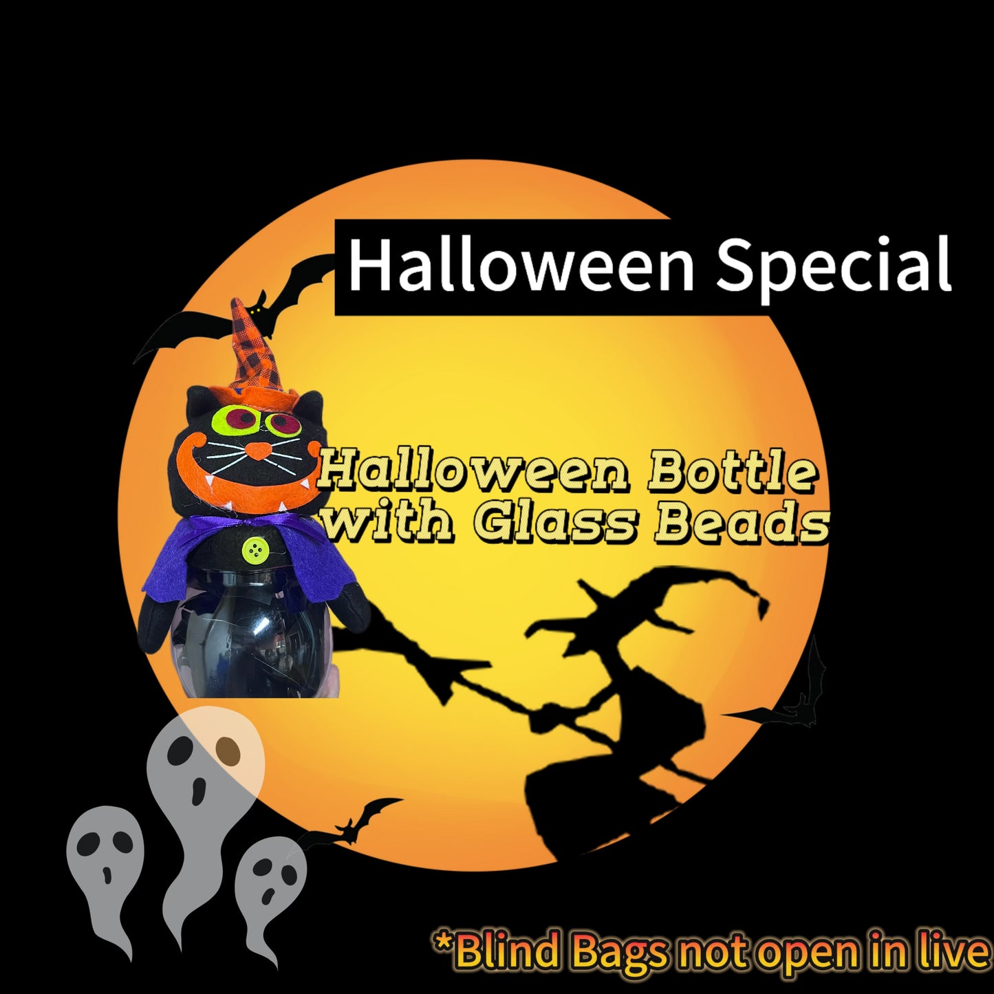 【NOT OPEN in live】【🎃Halloween 🎃】 Halloween Bottle with Glass Beads Blind Bag- Not open in live