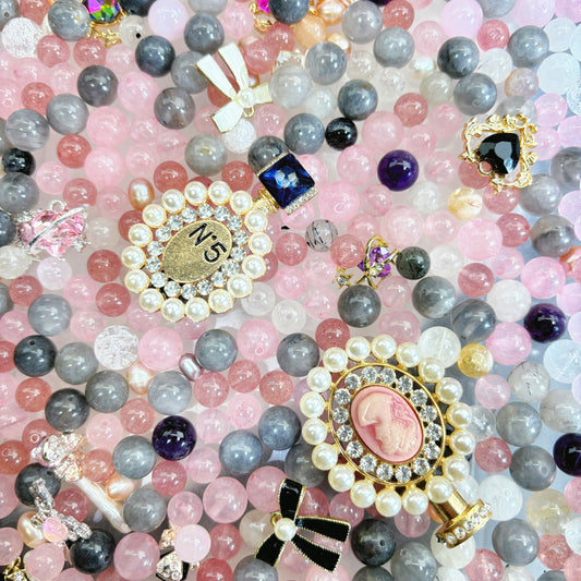 【 New Beads Mix】Perfume Toxic-Natural Crystal & Fresh Water Pearl Mix