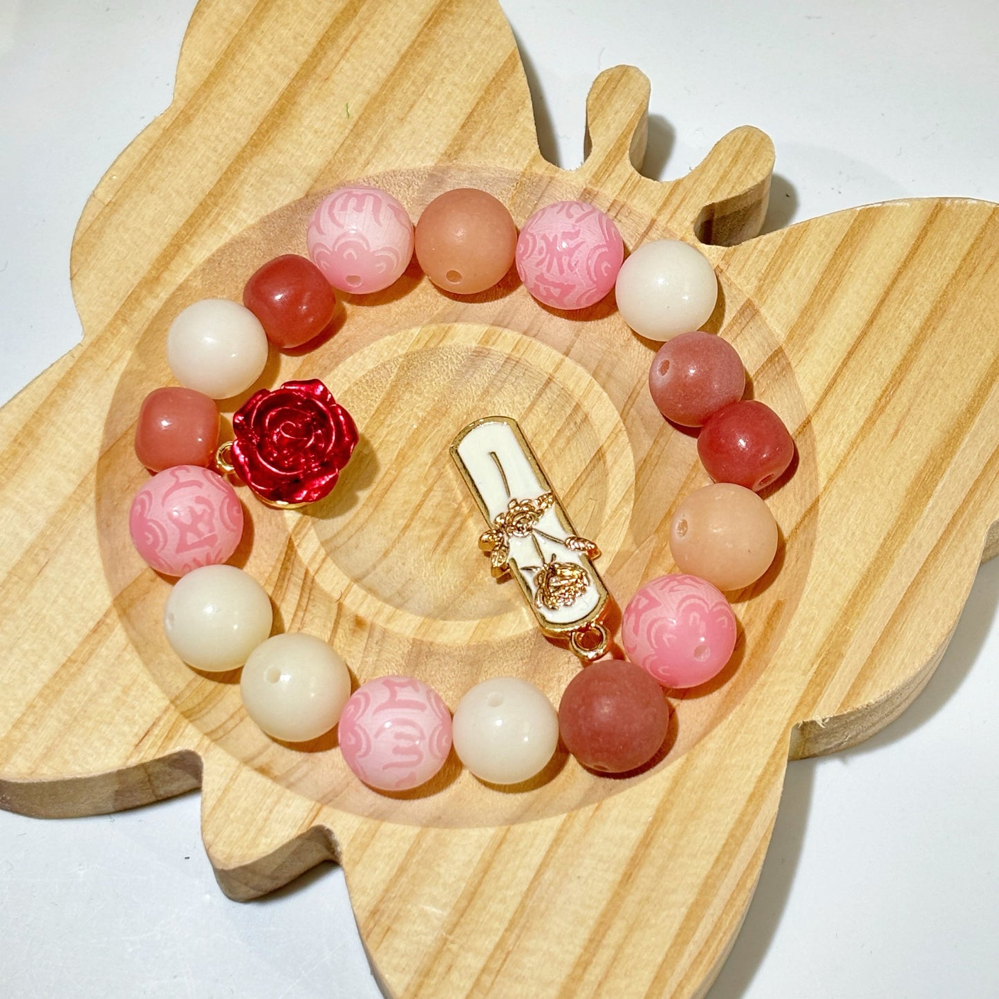 【New Bodhi Mix】Vintage Rose- Fantast Natural Bodhi Beads Mix