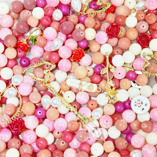 【New Bodhi Mix】Vintage Rose- Fantast Natural Bodhi Beads Mix