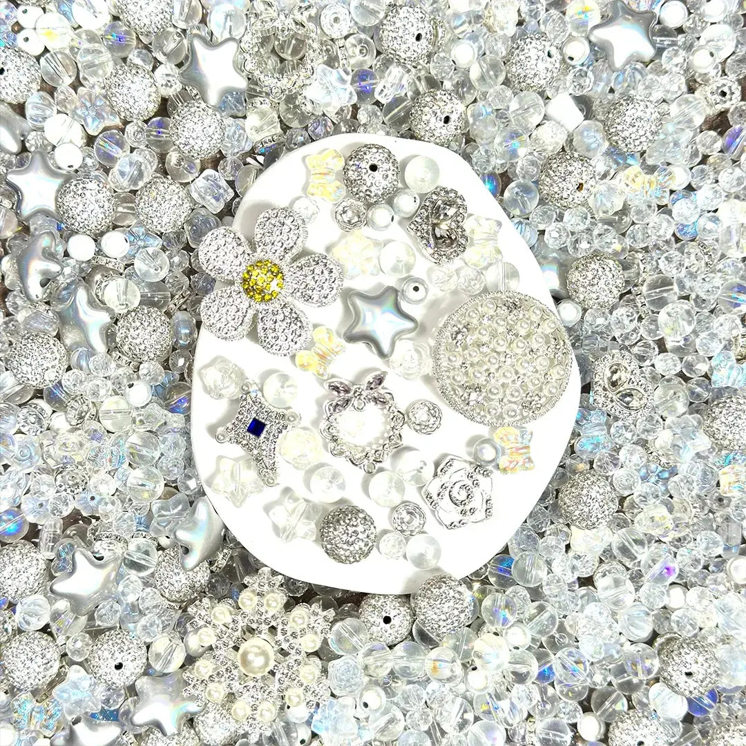 Crystal Silver Mix for Bracelet/ Key Chain - Open in live
