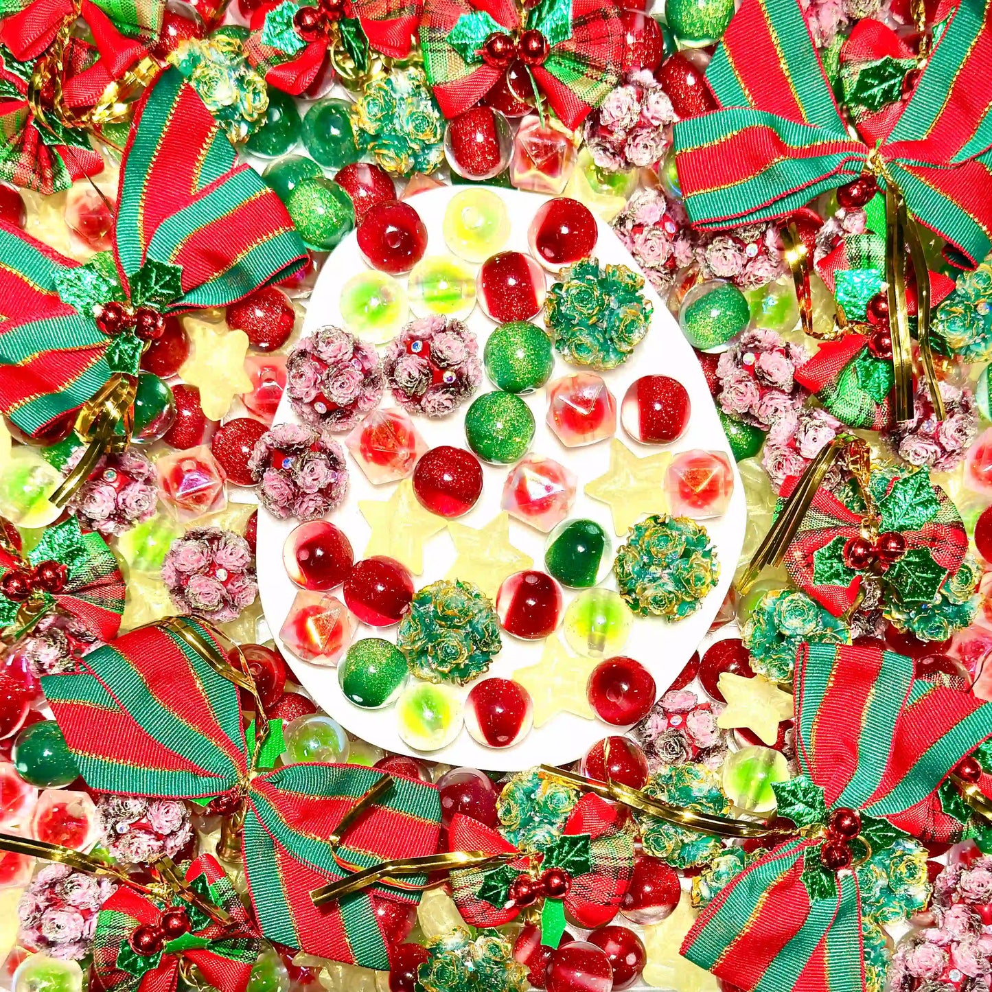Glow Xmas Mix for Key /Phone Chain/Bracelet/Pen/Necklace- Open in live