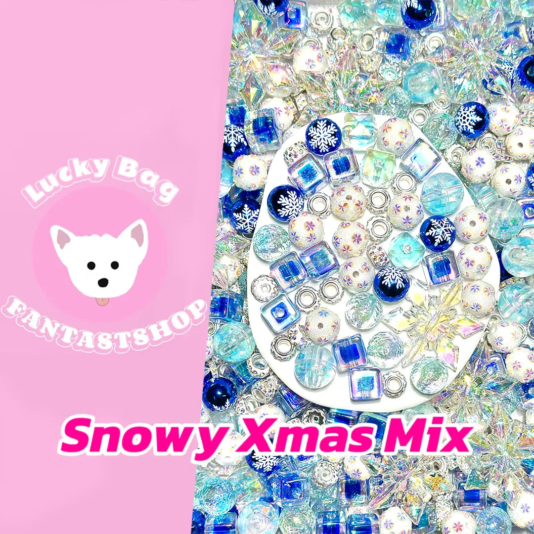 Snowy Xmas Mix for Key /Phone Chain/Bracelet/Pen/Necklace- Open in live