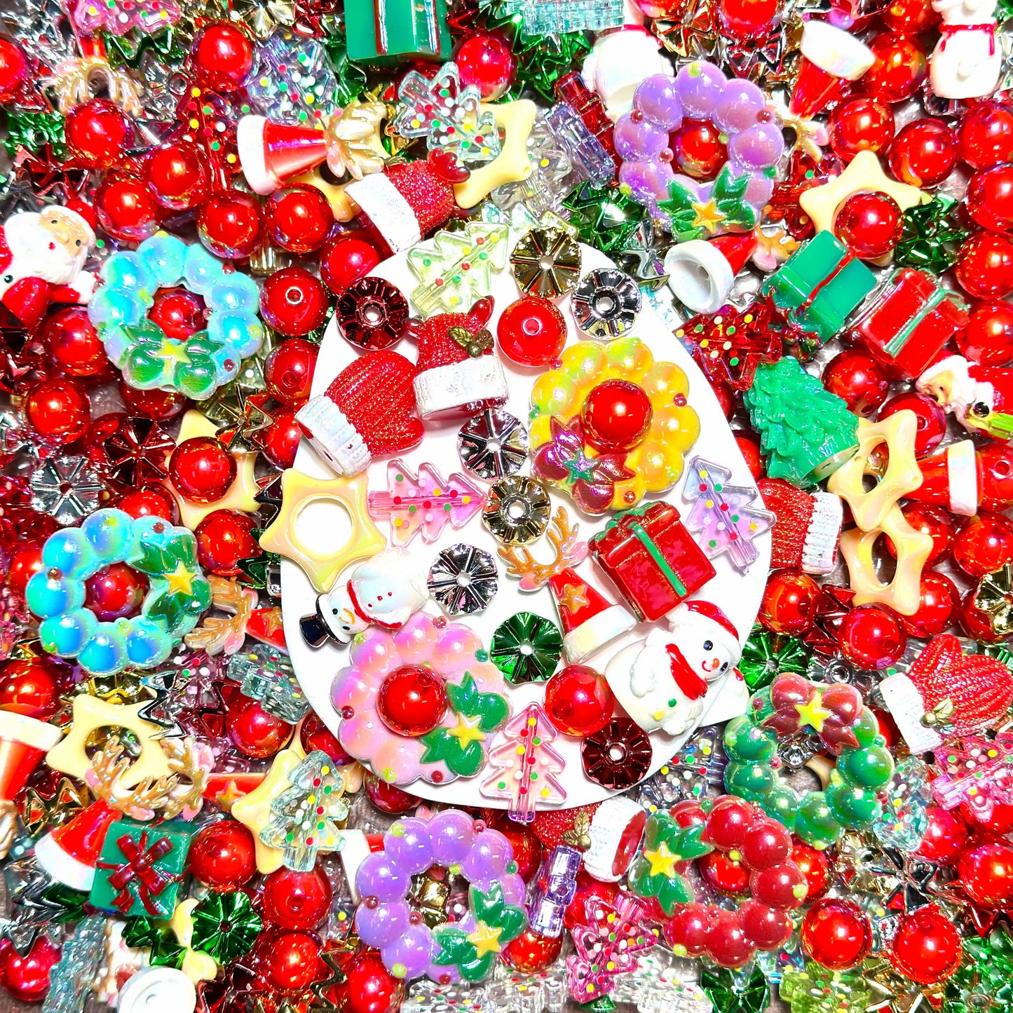 Christmas Fun Mix  for Key /Phone Chain/Bracelet/Pen/Necklace- Open in live