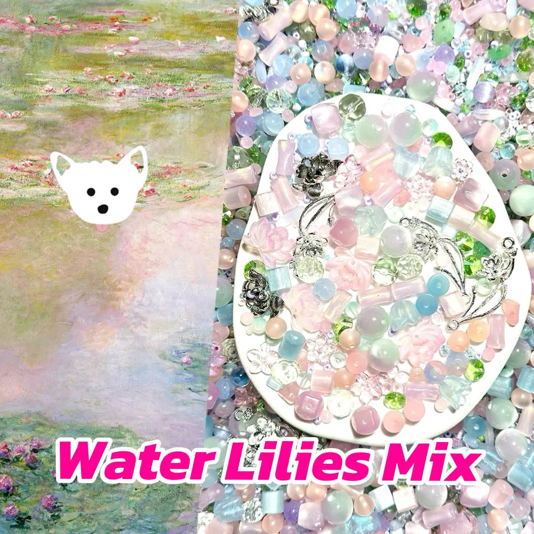 Water Lilies Mix for Key /Phone Chain/Bracelet/Necklace- Open in live