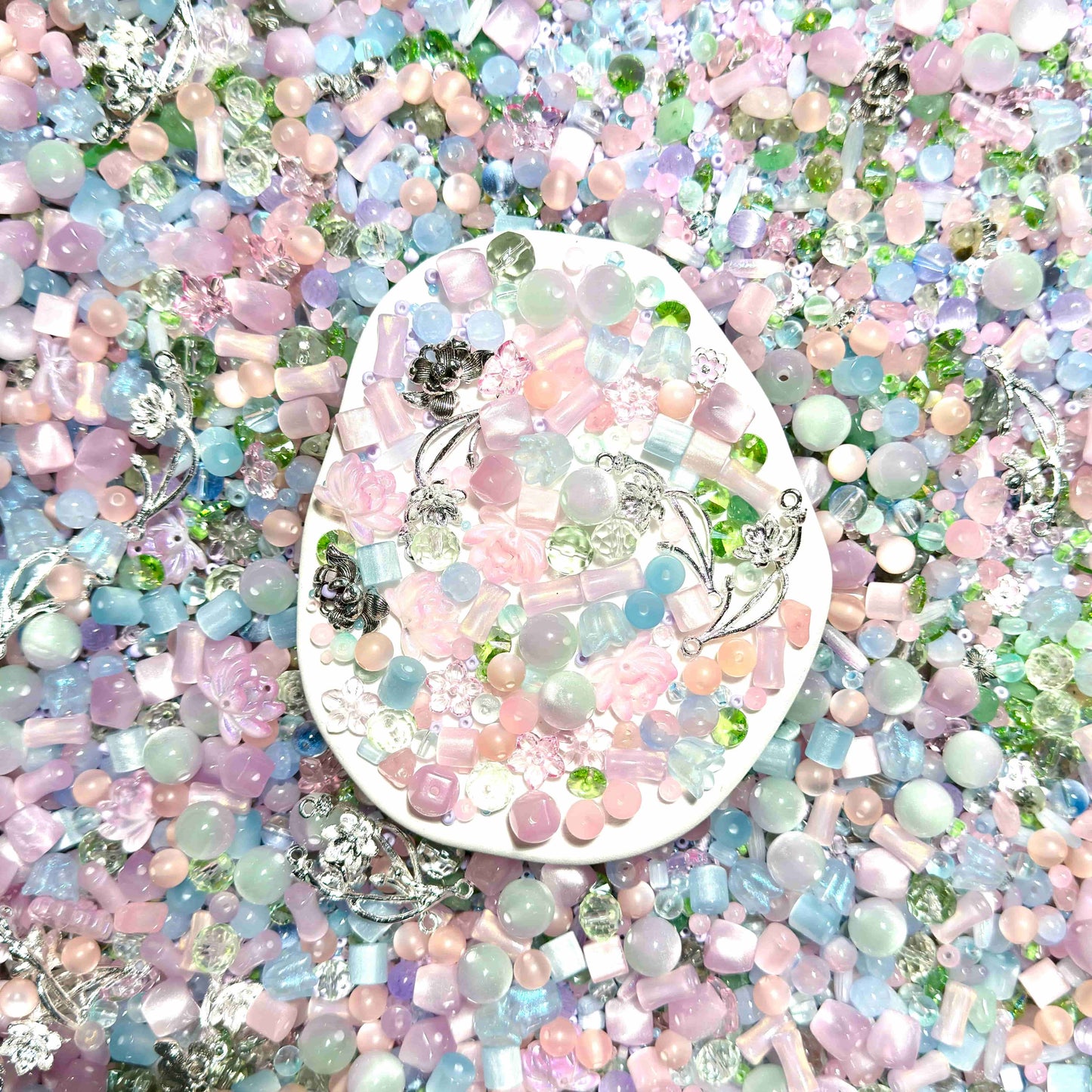 Water Lilies Mix for Key /Phone Chain/Bracelet/Necklace- Open in live