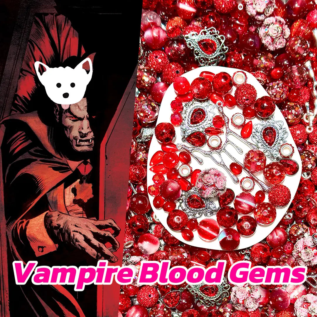【New Arrival+1 Scoop】Vampire Blood Gems for Key/Phone Chain/Bracelet/Necklace- Open in live
