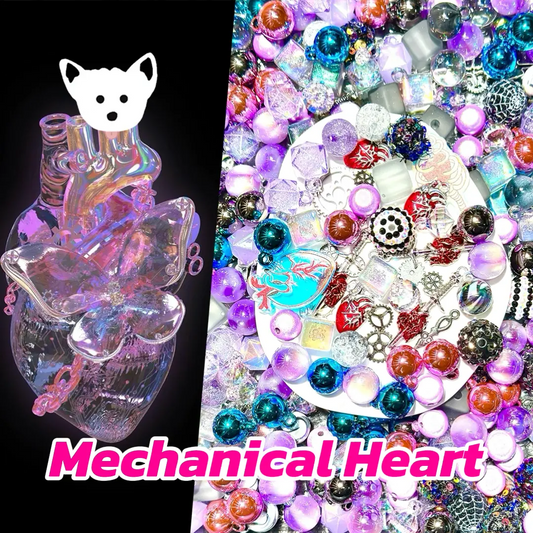 【New Arrival+1 Scoop】Mechanical Heart for Car Hanging/Pen - Open in live