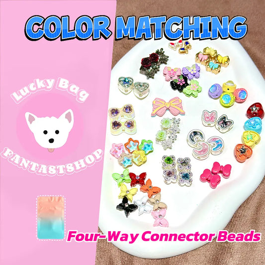 Four-Way Connector Beads Blind Bags for Keychain & Bracelet - Open in live