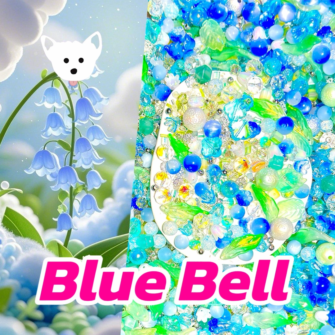 Blue Bell Mix for Bracelet/Key/Phone Chain- Open in live
