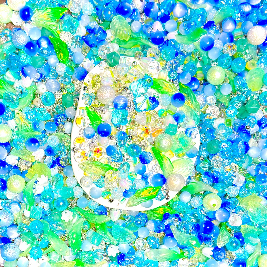 Blue Bell Mix for Bracelet/Key/Phone Chain- Open in live