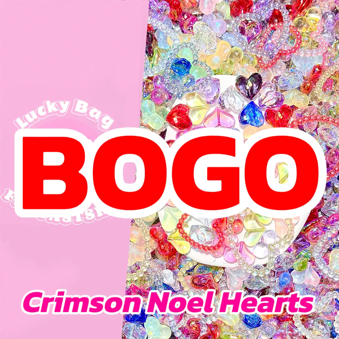 【BOGO】【New Arrival】Crimson Noel Hearts for Bracelet/Key/Phone Chain/Pen- Open in live