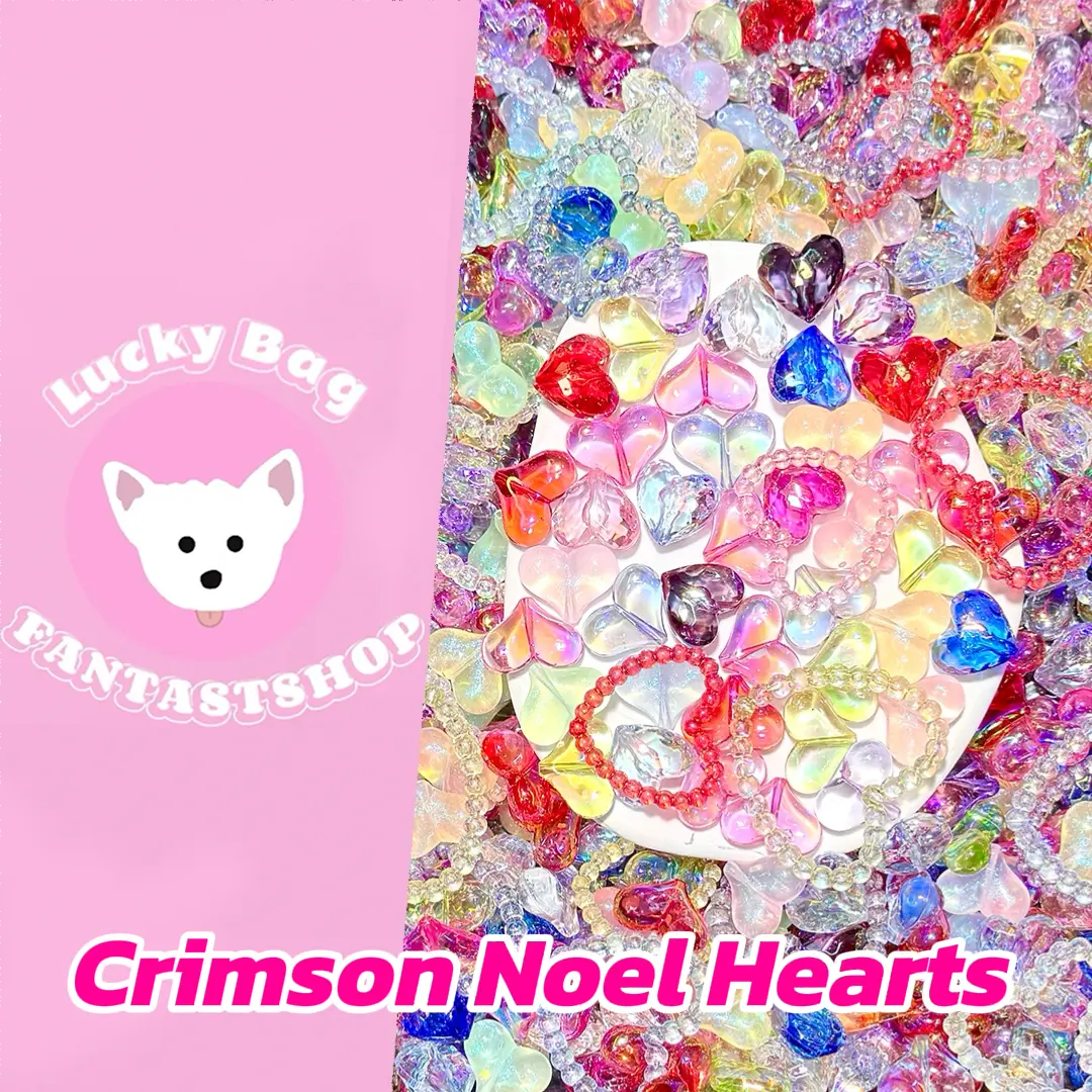 Crimson Noel Hearts for Bracelet/Key/Phone Chain/Pen- Open in live