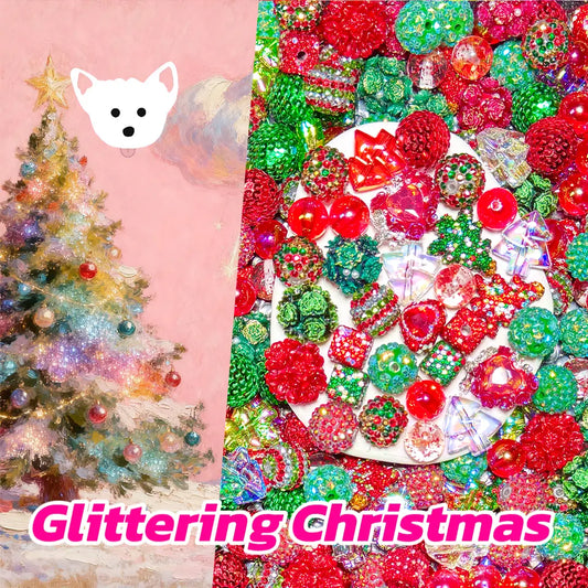 Glittering Christmas for Bracelet/Phone Chain/Pen- Open in live