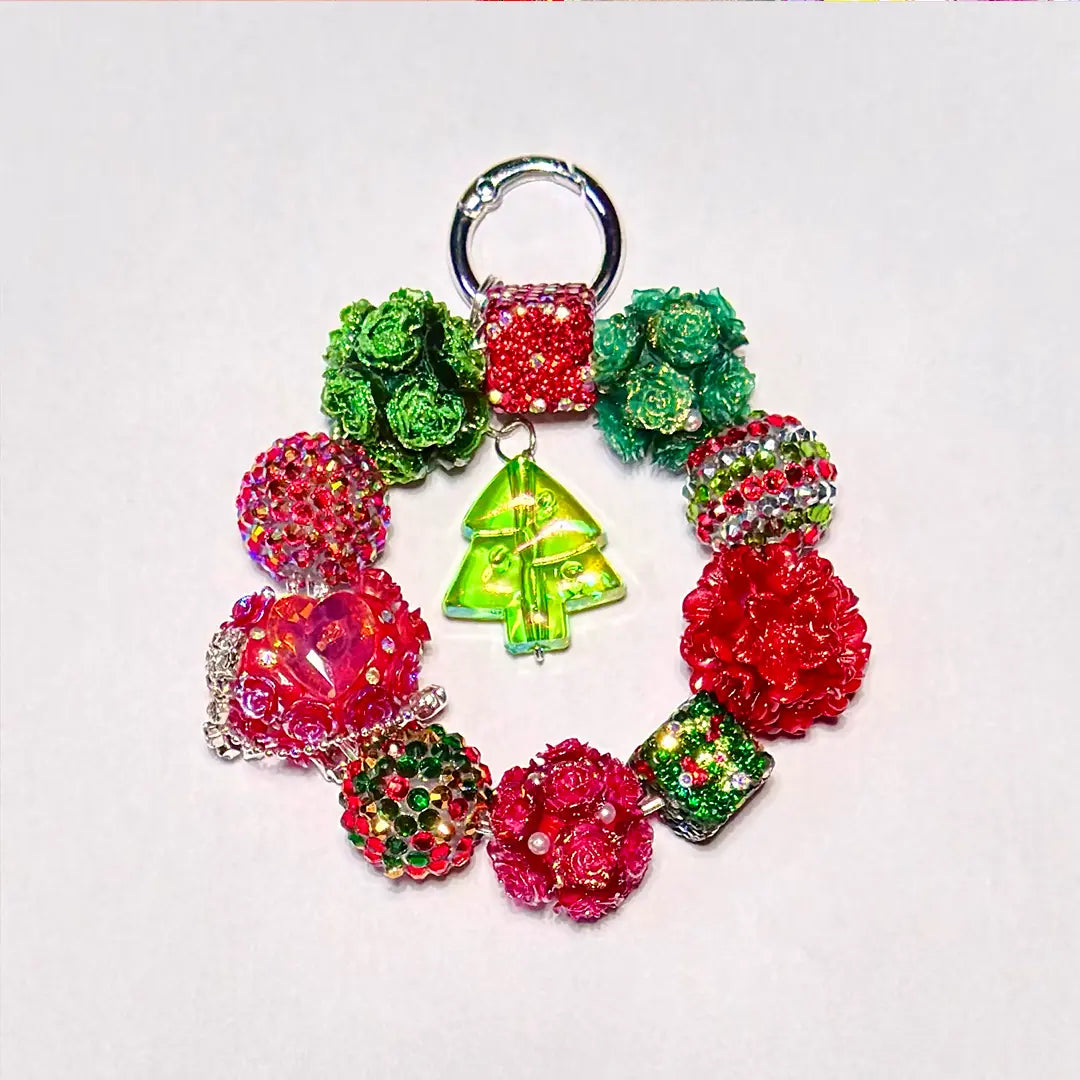 Glittering Christmas for Bracelet/Phone Chain/Pen- Open in live