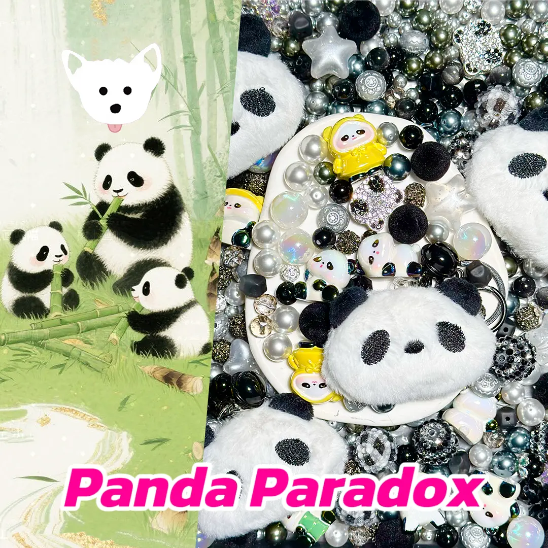 Panda Paradox for Key/Phone Chain/Bracelet/Pen- Open in live