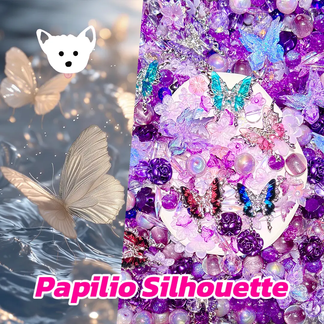 Papilio Silhouette for Key/Phone Chain/Bracelet/Pen- Open in live