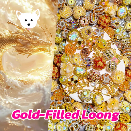 Gold-Filled Loong for Key/Phone Chain/Bracelet/Pen- Open in live