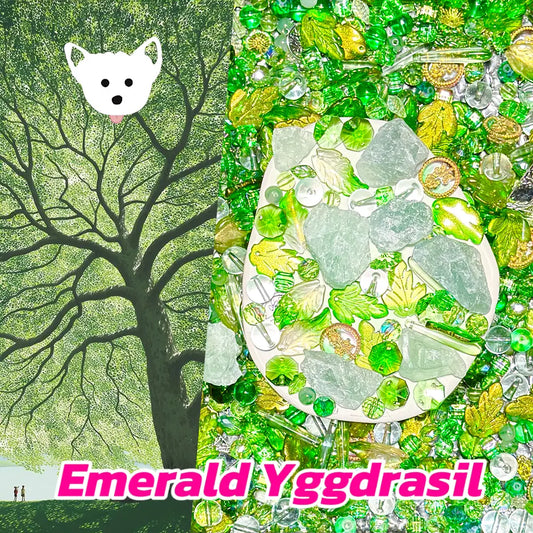 Emerald Yggdrasil for Key/Phone Chain/Bracelet- Open in live