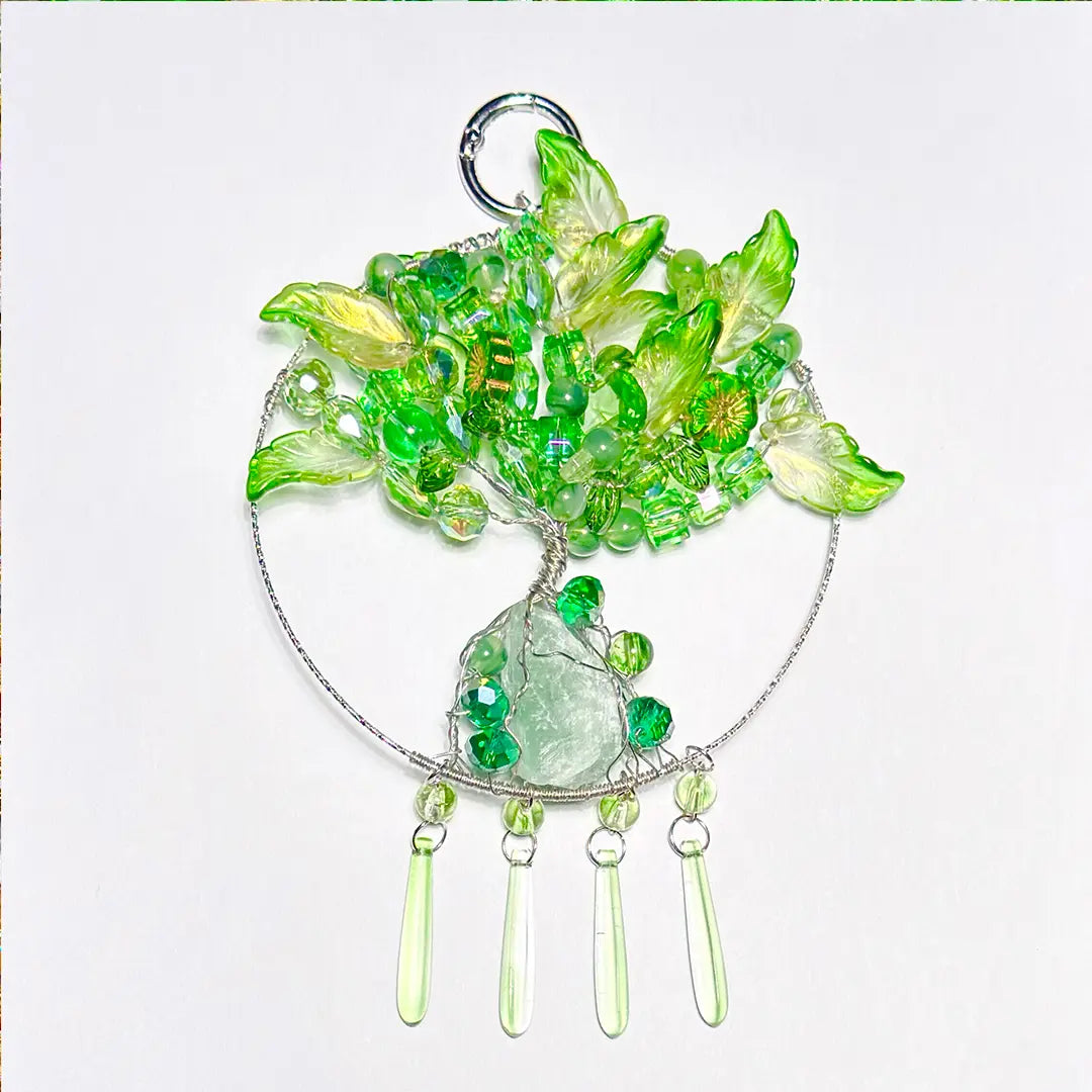 Emerald Yggdrasil for Key/Phone Chain/Bracelet- Open in live