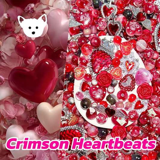 Crimson Heartbeats for Key/Phone Chain/Bracelet/Pen- Open in live