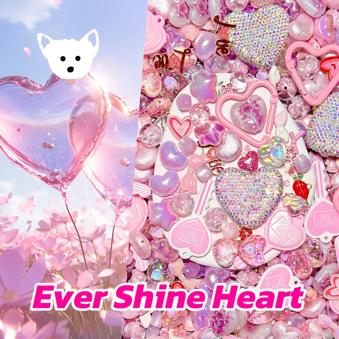 Ever Shine Heart for Key/Phone Chain/Bracelet/Pen- Open in live