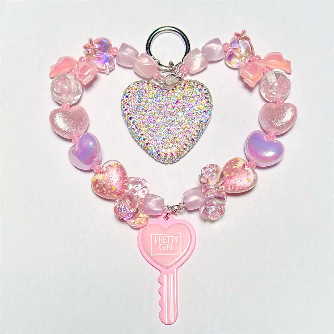 Ever Shine Heart for Key/Phone Chain/Bracelet/Pen- Open in live