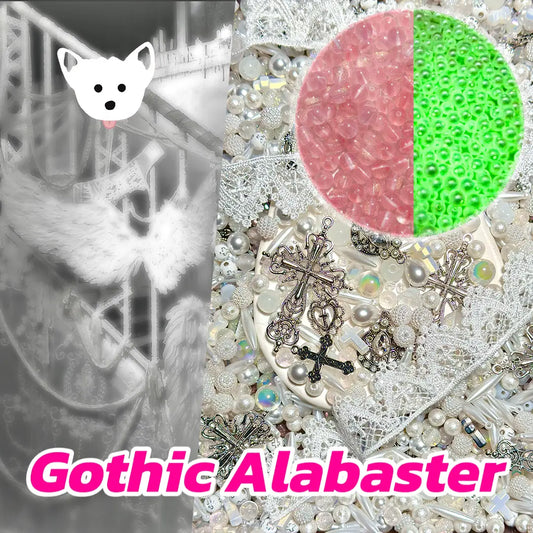 Gothic Alabaster for Key/Phone Chain/Bracelet/Hanging- Open in live