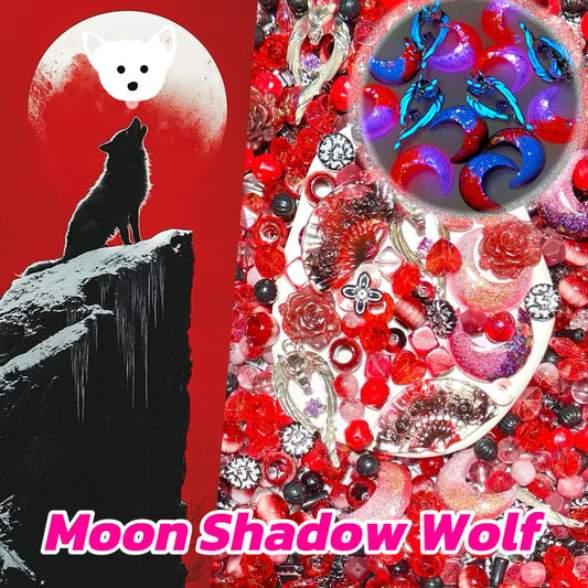 Moon Shadow Wolf for Key/Phone Chain/Bracelet/Hanging/Pen - Open in live