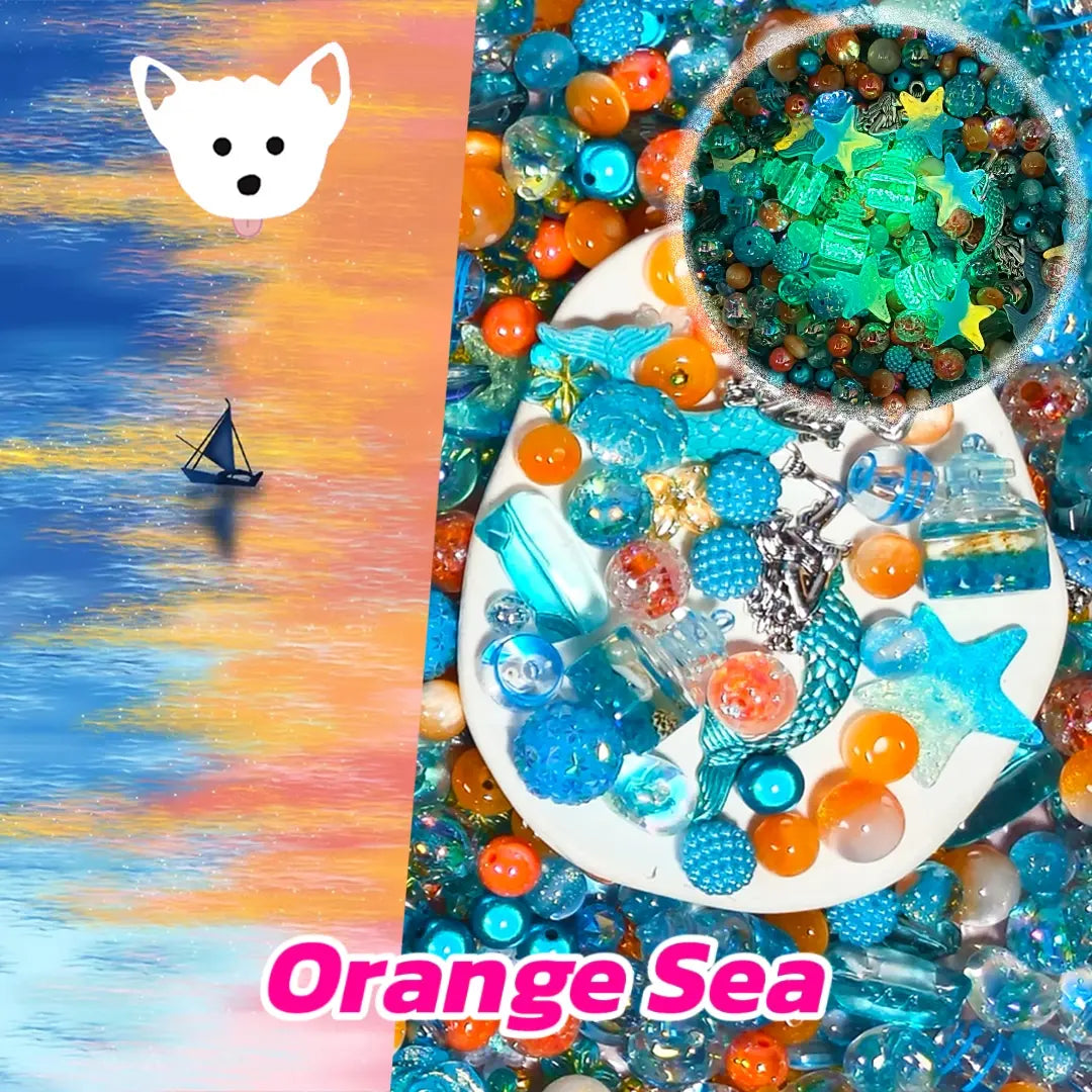 Orange Sea for Bracelet/Hanging/Pen - Open in live