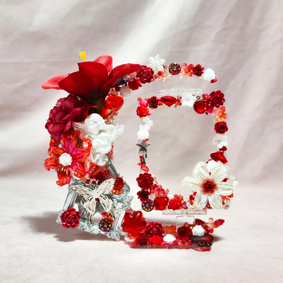 Mirror Whisper among Flowers for Decorative Ornament - Open in live