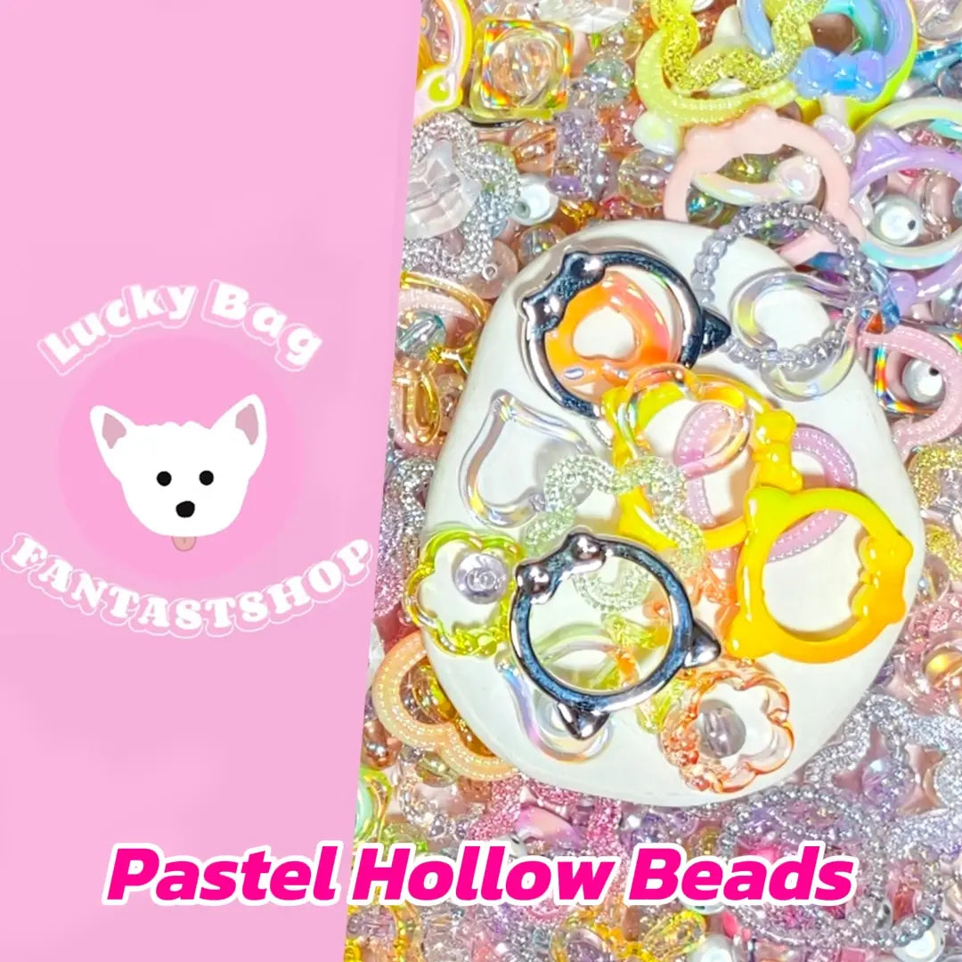 Pastel Hollow Beads for Bracelet/Hanging/Pen - Open in live