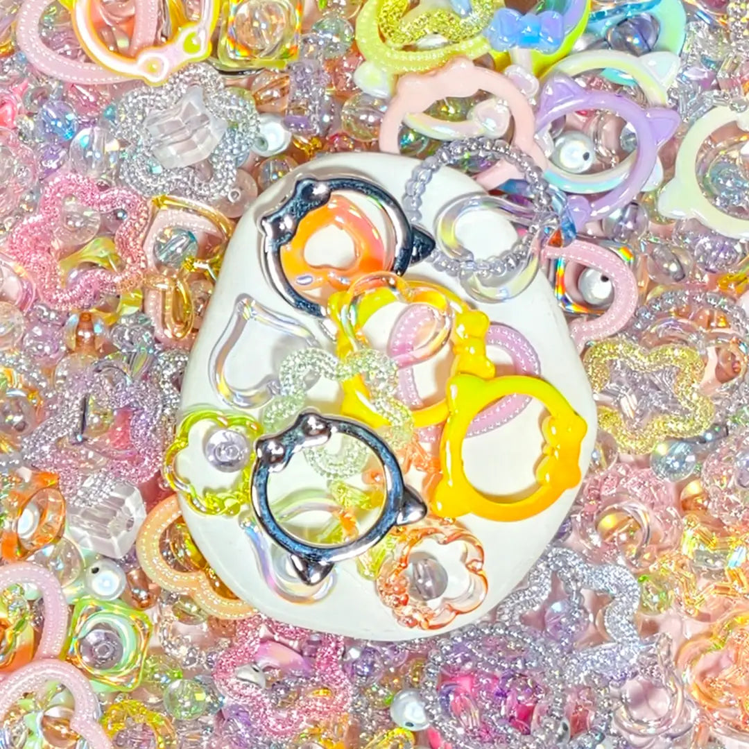 Pastel Hollow Beads for Bracelet/Hanging/Pen - Open in live