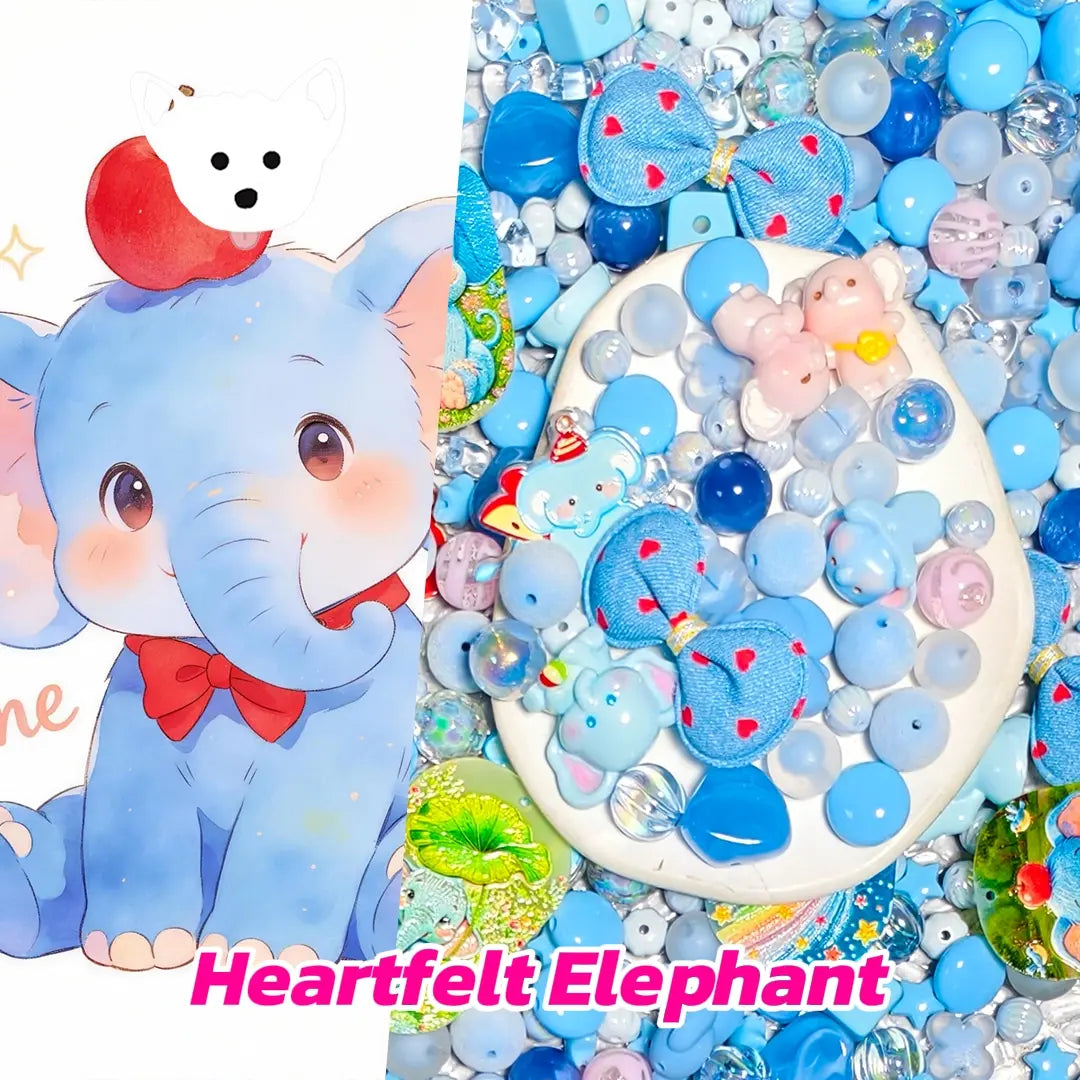 [New Arrival] Heartfelt Elephant for Bracelet/Hanging/Pen - Open in live
