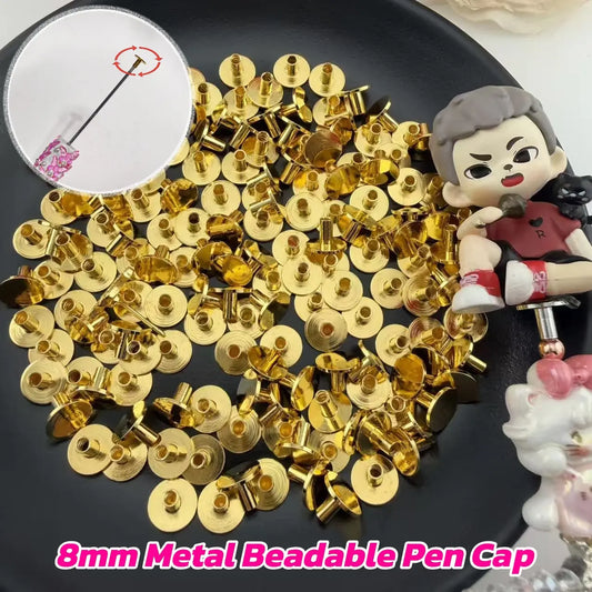 【New Offline-Packing】8mm Metal Beadable Pen Cap