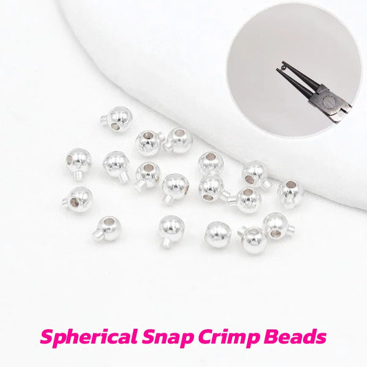 【New Offline-Packing】Spherical Snap Crimp Beads