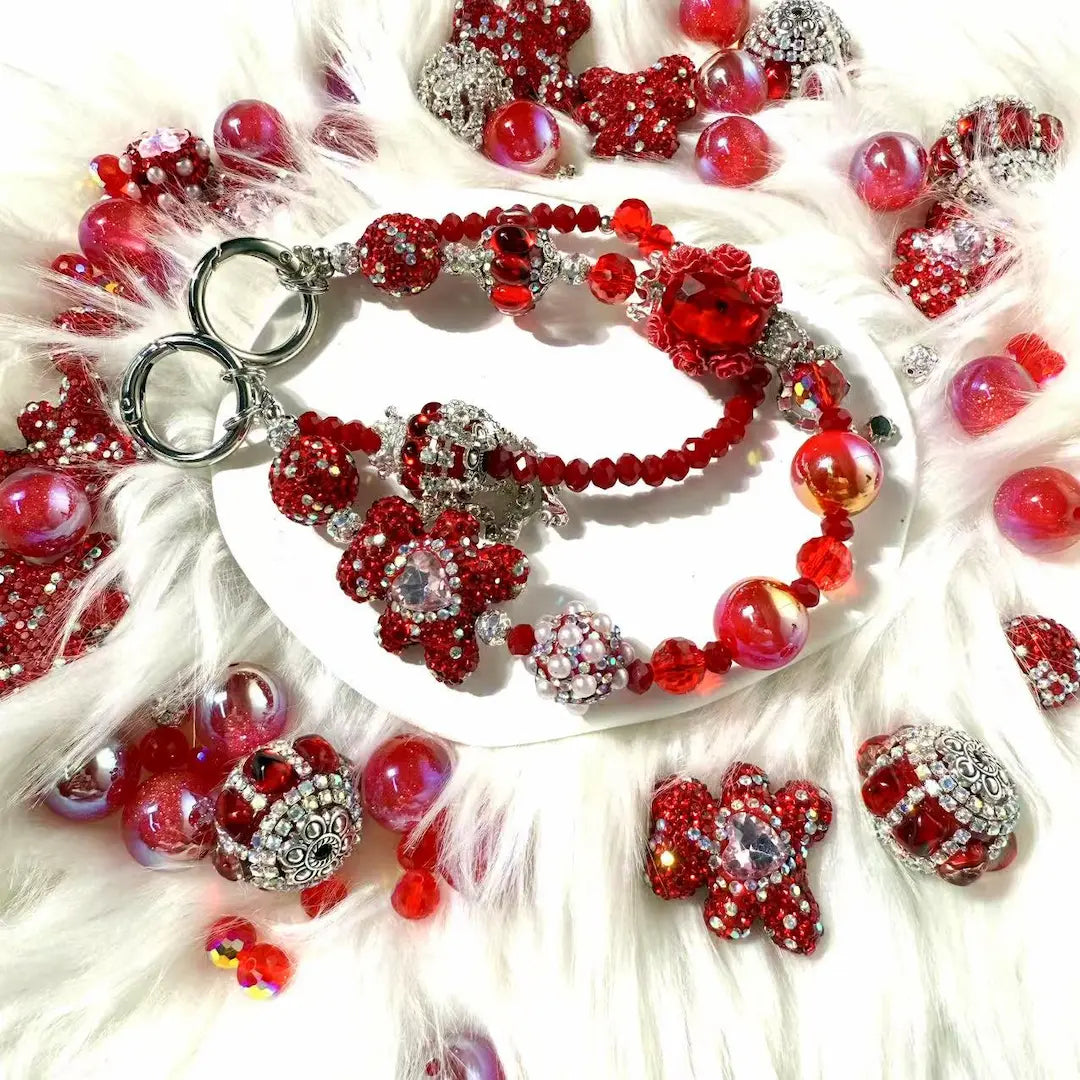 Rouge Teddy Mix for Beadable Pen/ Key Chain - Open in live