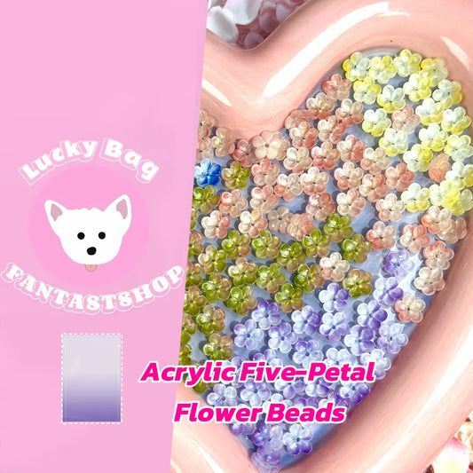 Acrylic Five-Petal Flower Beads Blind Bag for bracelet - Open in live
