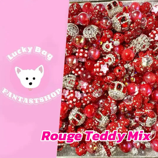Rouge Teddy Mix for Beadable Pen/ Key Chain - Open in live
