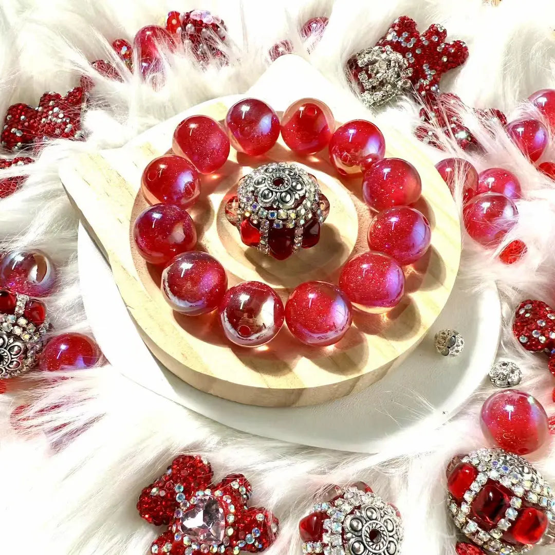 Rouge Teddy Mix for Beadable Pen/ Key Chain - Open in live